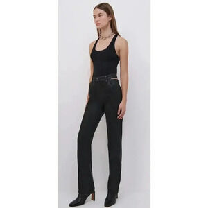 NWT! Jonathan Simkhai AMELIA black STRAIGHT LEG DENIM